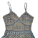 Beauty & Lace Light Blue Crochet Mini Dress Photo 3