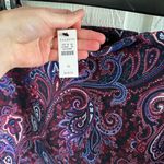 Talbots Colorful Purple NWT Paisley Print Pencil Skirt for the Office and Work Photo 4