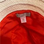 Nordstrom coral linen / cotton & Paper Straw Resort Wear Sun Hat one size Photo 4