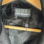 The Kooples Sport Womens Moto Jacket Sz Medium Black Faux Fur Lined Grunge Goth Photo 5