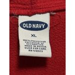 Old Navy  Red Fleece 1/4 Zip Up Hood Pullover Size XL Long Sleeve Logo Warm Photo 2