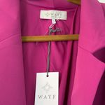 WAYF  Fuscia Pink Feather Fur Sleeve Trim Blazer Glamorous Hot Date Night NWT Photo 6