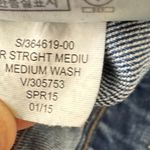 Gap 1969 Real Straight Distressed Low Rise Medium Washed Jeans Size 27 Photo 8