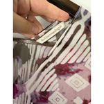 Soft Surroundings Top S/M Purple Geometric Boho Kimono Caftan Resort Hippie Photo 1