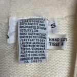 Vintage ivory lambswool Angora cardigan sequin appliqués Deadstock nwt small White Photo 1