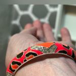 Red and Pink Enamel Bracelet with Metallic Accents Photo 6