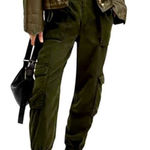 ALLSAINTS NWT All Saints size 4 Freda Cargo Trouser Pants - Olive/Army Green Photo 0