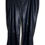 Soft Surroundings Pants Womens 1X Black Faux Leather Pull On Pockets Ankle Photo 0