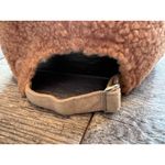 Zyia  Active Sherpa Baseball Cap Hat Fuzzy OSFA Teddy Suede Adjustable Camel Photo 7