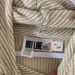 Vintage Cream Fringe Boho Chic Knit Long Sleeve Cowl Neck Dress Size 3/4 Photo 5