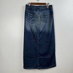 Maurice's  Long Denim Maxi Skirt Front Slit Size 7/8 Photo 1