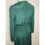 Karin Stevens VTG Y2K Dress Fairy Womens 6P Midi Whimsical Flowy Green Embroidered Beaded Photo 3