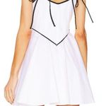 Helsa Stretch Cotton Sateen Bustier Mini Dress White Size Small NWT Photo 1