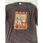 Gildan Womens  Pumpkin Spice‎ Latte Brown Graphic Long Sleeve T-Shirt 2XL Photo 1