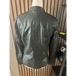 Kenneth Cole New York black fox leather jacket size small NWT Photo 2
