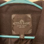 Active Basic Women's Black  Fleece Peacoat Jacket Size Med EUC #3571 Photo 3