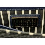 Urban Expression Urban Expressions Blue Vegan Leather Cross Body Clutch Purse Gold Chain Strap Photo 10