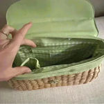 Maggie B handbag Y2K Green Wicker handbag White Photo 5
