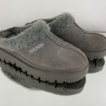 Skechers Vintage Y2K Grey Faux Fur Chunky Platform Lug Sole Cozy Clog Slides Photo 0
