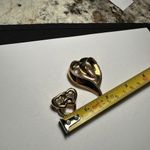 Monet  & Alison Reed Heart Gold Tone Brooch Pins Lot Of 2 Signsd Photo 2