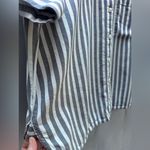 Madewell  Mira Women’s striped boxy button down top. Blue & white stripes, Small Photo 6