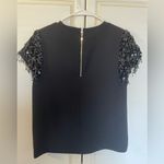 Kate Spade  Black Sequin Top Blouse Size 2 Photo 2