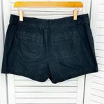 Loft Ann Taylor  Cotton Twill Chino Shorts Black 4 Drawstring Photo 6