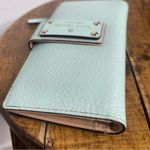 Kate Spade Leather Pebbled Medium Wallet Seafoam Green Great condition Early 90s Photo 5