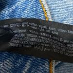 ZARA Women's Blue High Waisted Raw Hem Boyfriend Bermuda Denim Jean Shorts 4 Photo 4