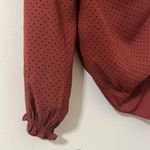 Abercrombie & Fitch One Shoulder Terracotta Polkadot Thong Ruched Bodysuit Sz L Photo 2