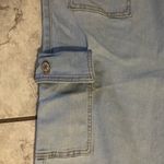 VIP Jeans Light Wash Wide Leg Cargo Pants Size 15/32 Black Photo 3