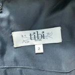 Tibi  Animal Print Leather‎ Panel Dress Black Cream Size US 2 Photo 12