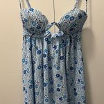 Boutique Strappy Floral Blue and White Babydoll Sundress Photo 5