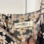 Natural Life patti side slit teal Cream Mixed Floral maxi dress size large Photo 7