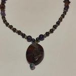 Beaded Costume Jewelry Necklace Stone / Purple / Brownish Red Etc 19 Inch Photo 5