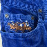 Ralph Lauren  vintage blue label royal blue corduroy polo embroidered pant Photo 4