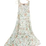 Frye  Floral Maxi Dress L Sleeveless Button Romantic Cottagecore Country Peasant Photo 3