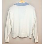 Tanya Taylor  Avika Sweater Open Collar Polo Color Block Cozy Pullover Sweater Photo 3