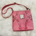 XOXO Vintage y2k  crossbody shoulder bag logo Barbie pink faux snakeskin purse Photo 0