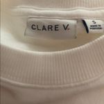 NEW CLARE V. iconique long sleeve sweatshirt in white with peony letters small Photo 8