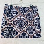 Joe Fresh Women's Artistic Colorful Geometric Multicolor 14 Floral Mini Skirt Photo 3