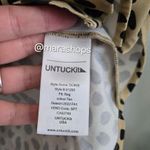 UNTUCKit Dorie Button Down Cheetah Print Shirt Black Size 8 Photo 7