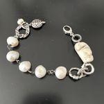 Etsy Gorgeous Handmade Freshwater Pearl, Stone & Silver Bracelet, like new Photo 0