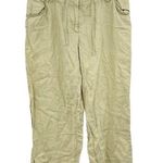 Merona Tan 100% Linen Capri Pants Size 10 Photo 0