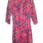 Ralph Lauren Lauren Paisley Pink Semi-Sheer Dress w/ Pink Slip Dress Size 6 EUC Photo 0