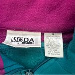 Vintage Teal Purple White 90s Moda Club Zippered Jacket size M Size M Photo 1