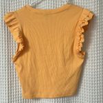 ZARA  Ruffle Sleeve Ribbed Tank Top Large Photo 3