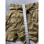 Madewell  Women's High Rise Paperbag Linen Blend Shorts Khaki Brown Size 10‎ Photo 4