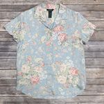 Ralph Lauren Linen Floral Pleated Shorts Button Up Short Sleeve Set Medium 12 Photo 6