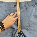 Chico's  1 US M 8 Capri Pants Women’s Blue Cargo Cropped Flat Front Casual Stretch Photo 11